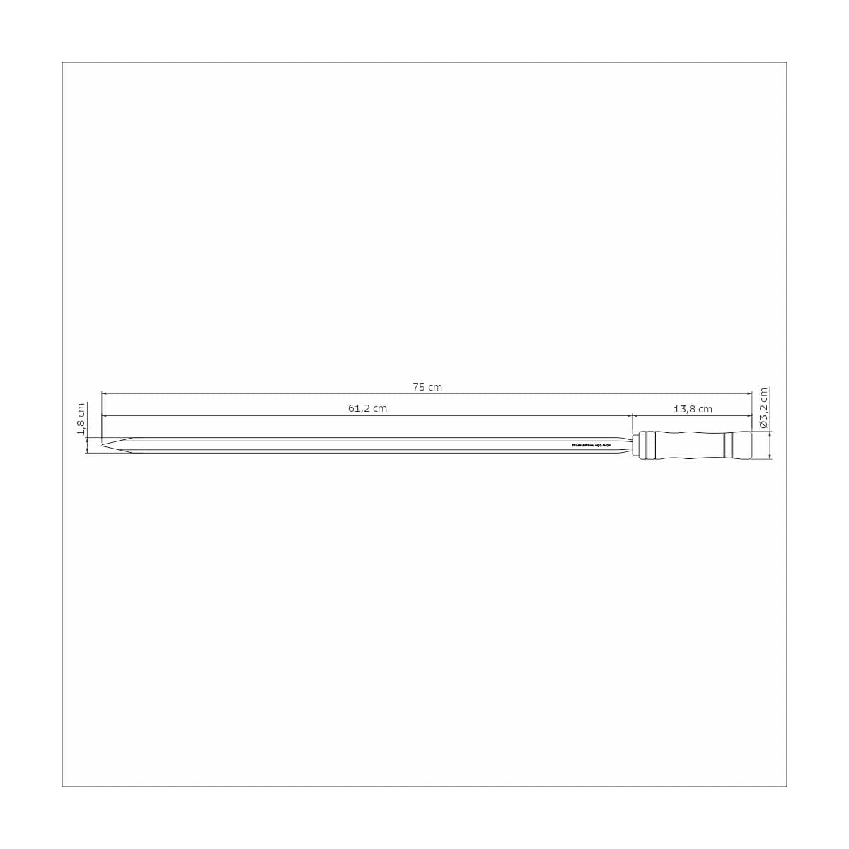 Espeto em Inox para Churrasco 75cm - TRAMONTINA-26418075