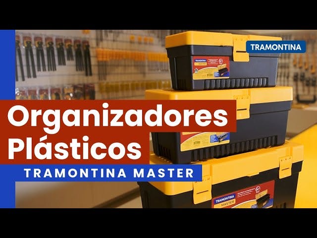 Caixa Plástica para Ferramentas 20 Tramontina MASTER com Tampa  Organizadora